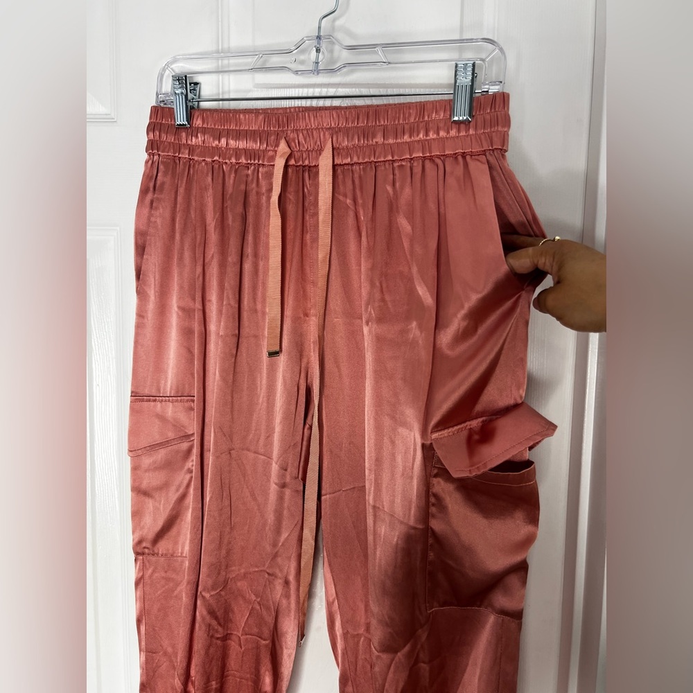 NWT CAMI NYC Silk Blend Pink Joggers Pants Sz S - Picture 9 of 14